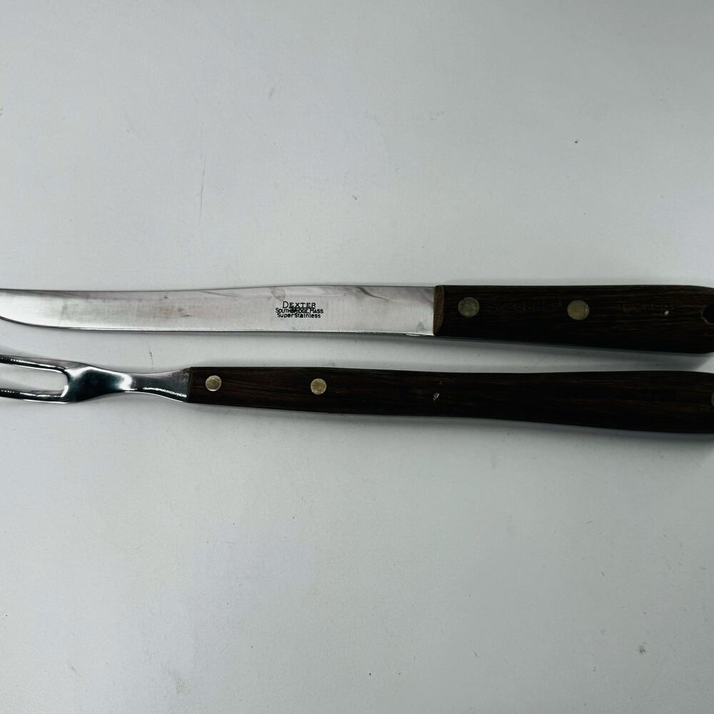 Vintage Dexter Super Stainless Kitchen Carving Set Southbridge Quality